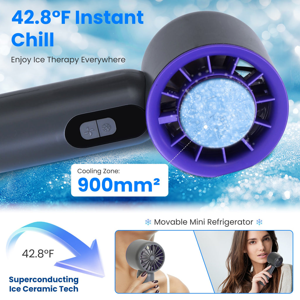 Instant Cooling Anywhere — Ice-Chill Handheld Fan for Extreme Heat
