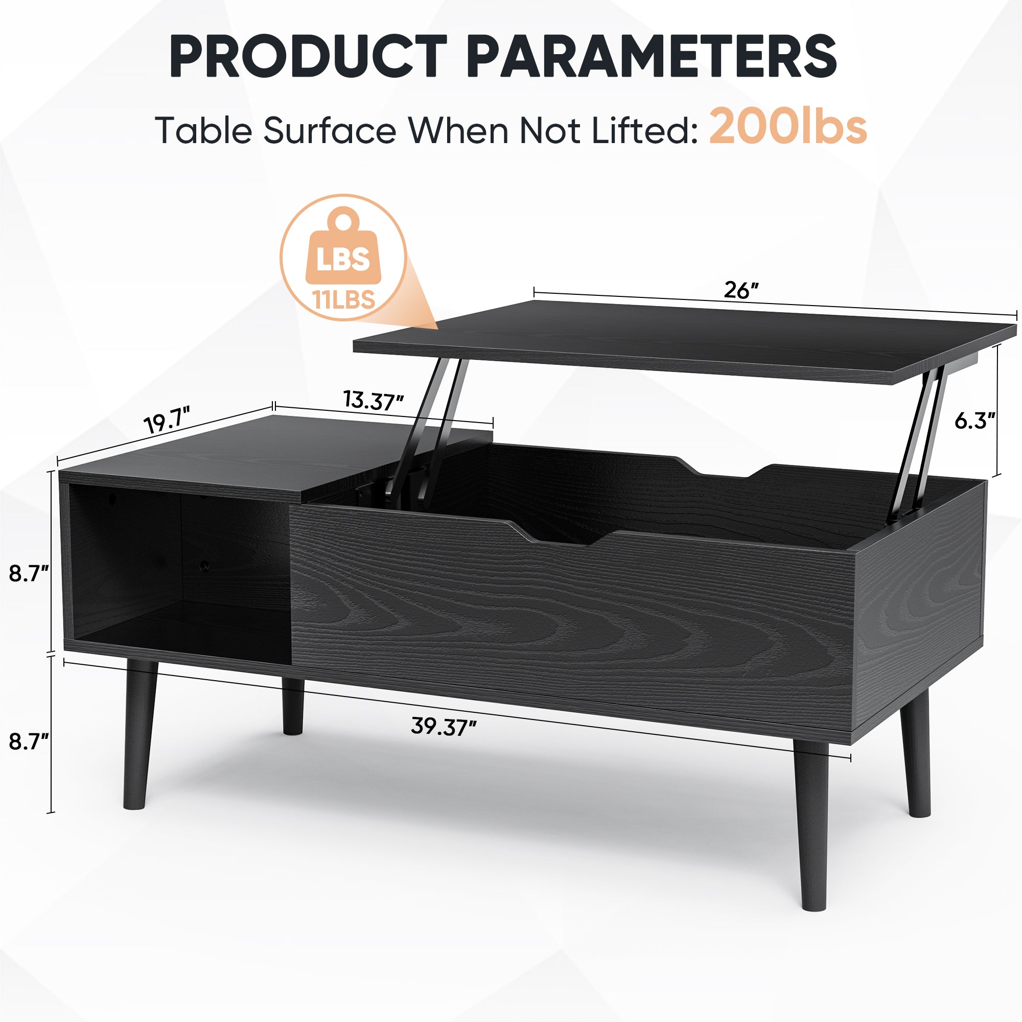 Lift Top Coffee Table – Smart Storage & Space-Saving Design