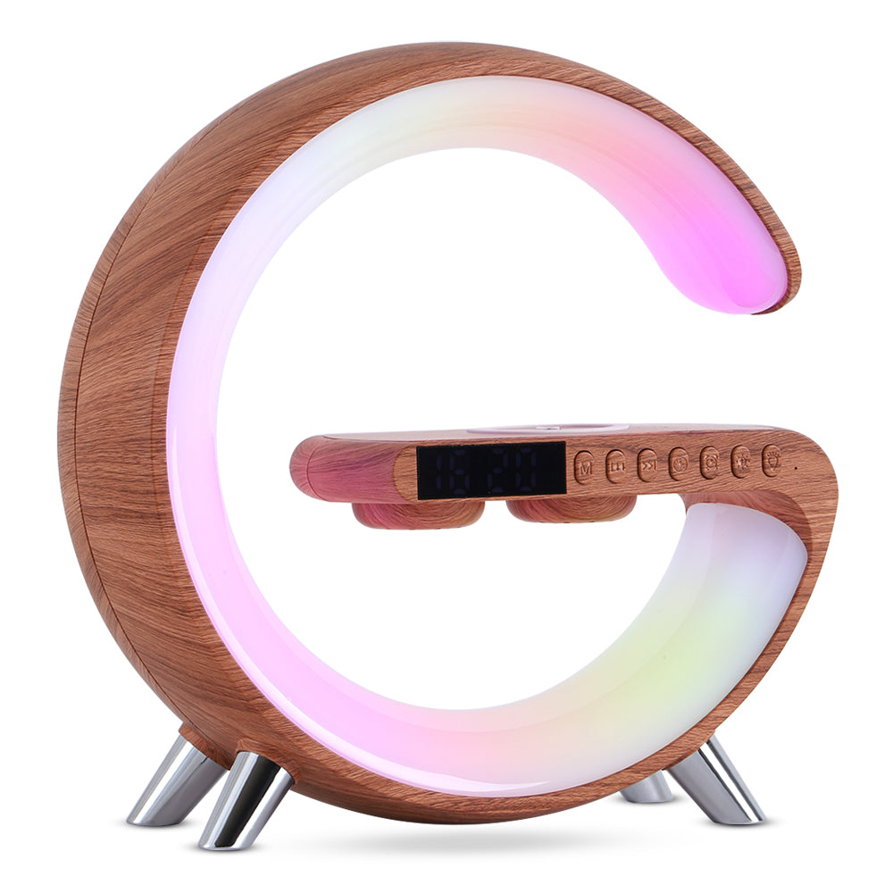 Smart LED Lamp with Speaker & Wireless Charger – All-in-One Night Experience