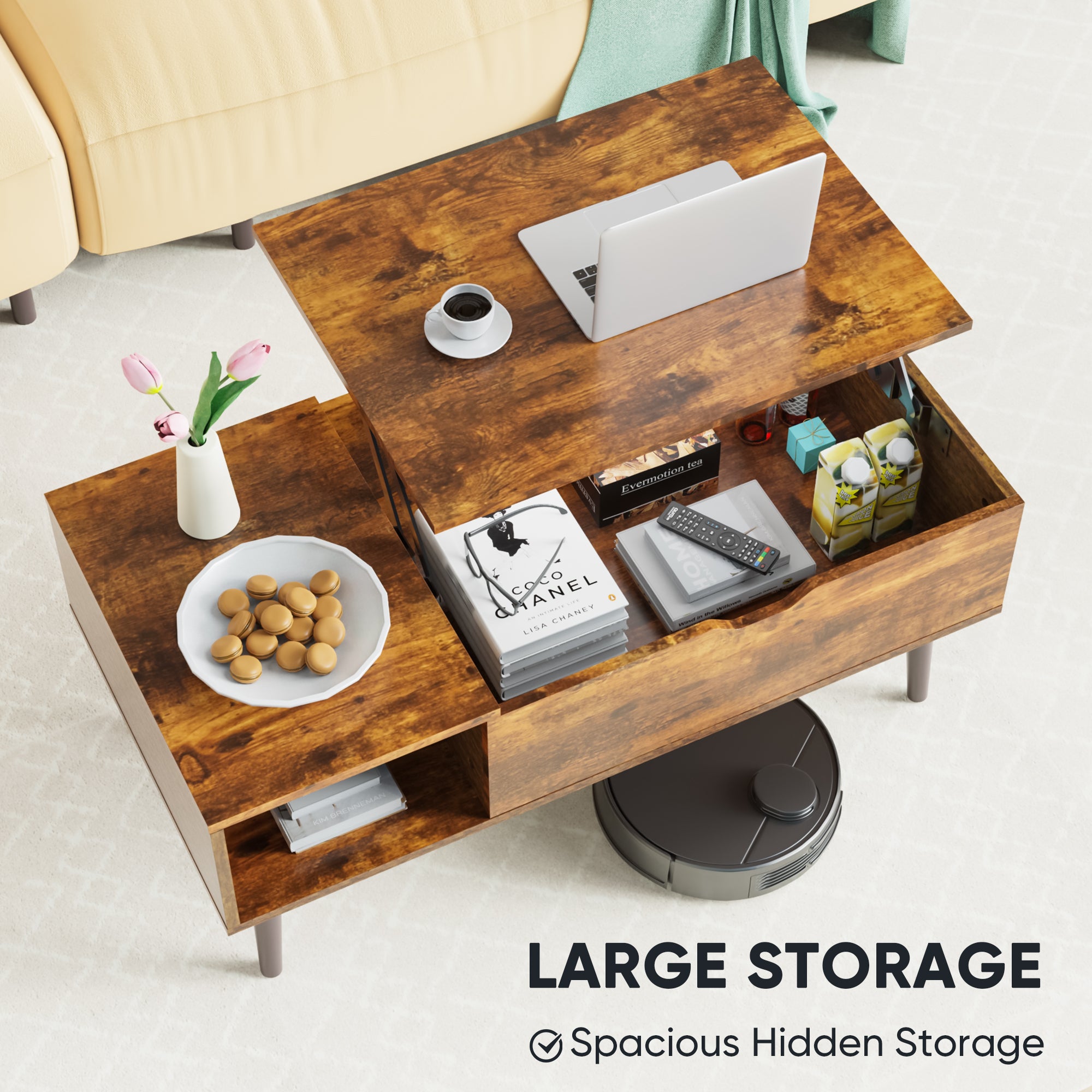 Lift Top Coffee Table – Smart Storage & Space-Saving Design
