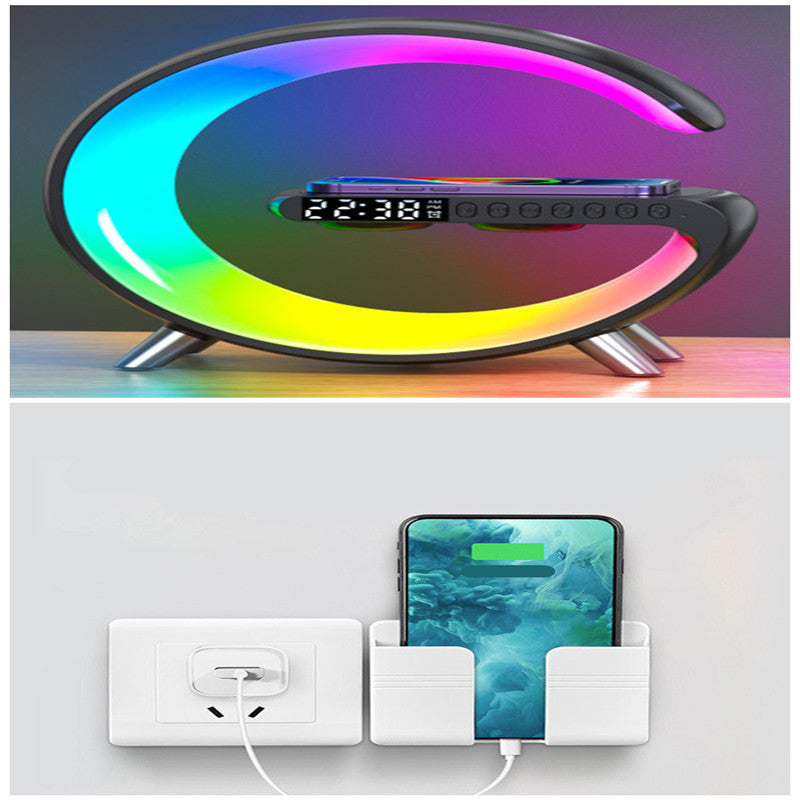 Smart LED Lamp with Speaker & Wireless Charger – All-in-One Night Experience