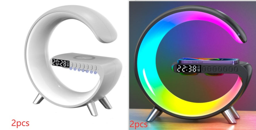 Smart LED Lamp with Speaker & Wireless Charger – All-in-One Night Experience