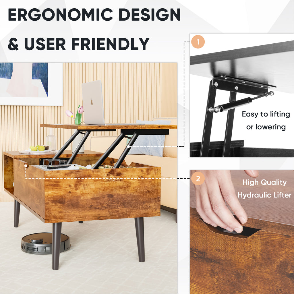 Lift Top Coffee Table – Smart Storage & Space-Saving Design