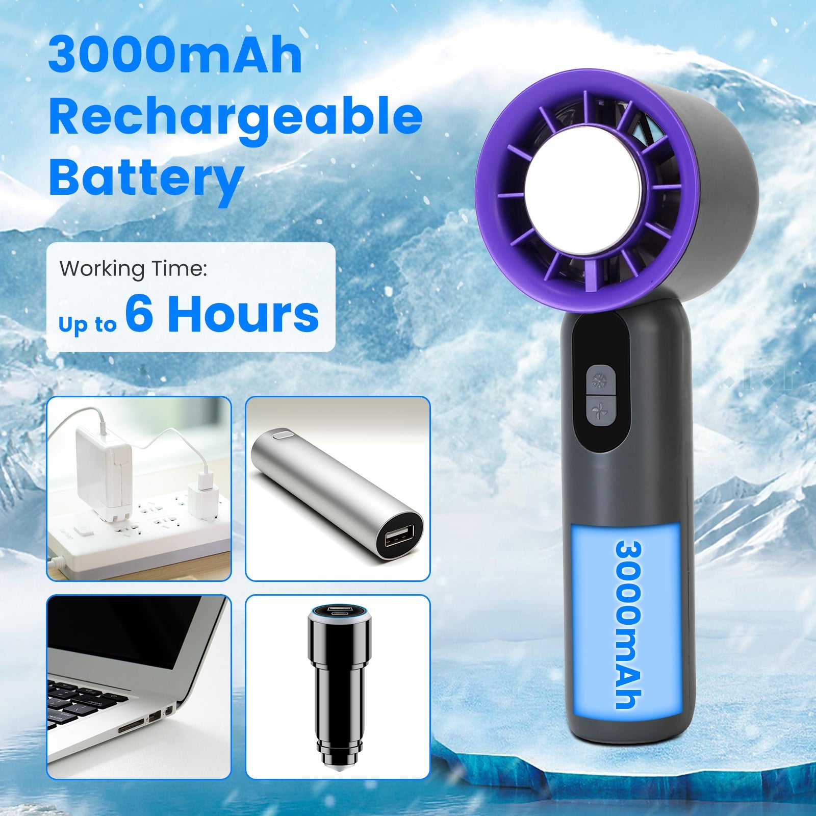 Instant Cooling Anywhere — Ice-Chill Handheld Fan for Extreme Heat