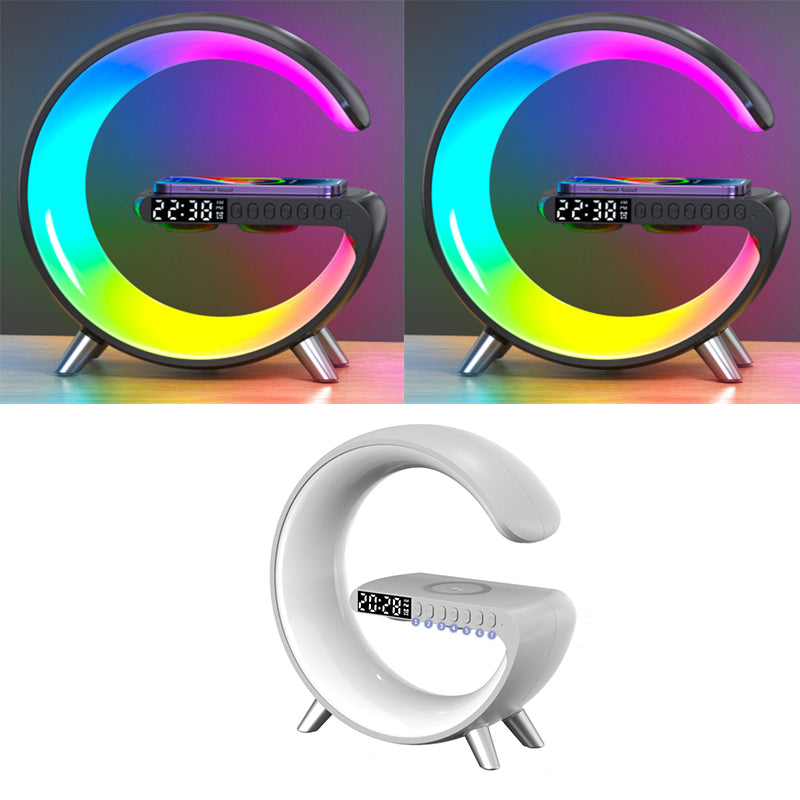 Smart LED Lamp with Speaker & Wireless Charger – All-in-One Night Experience