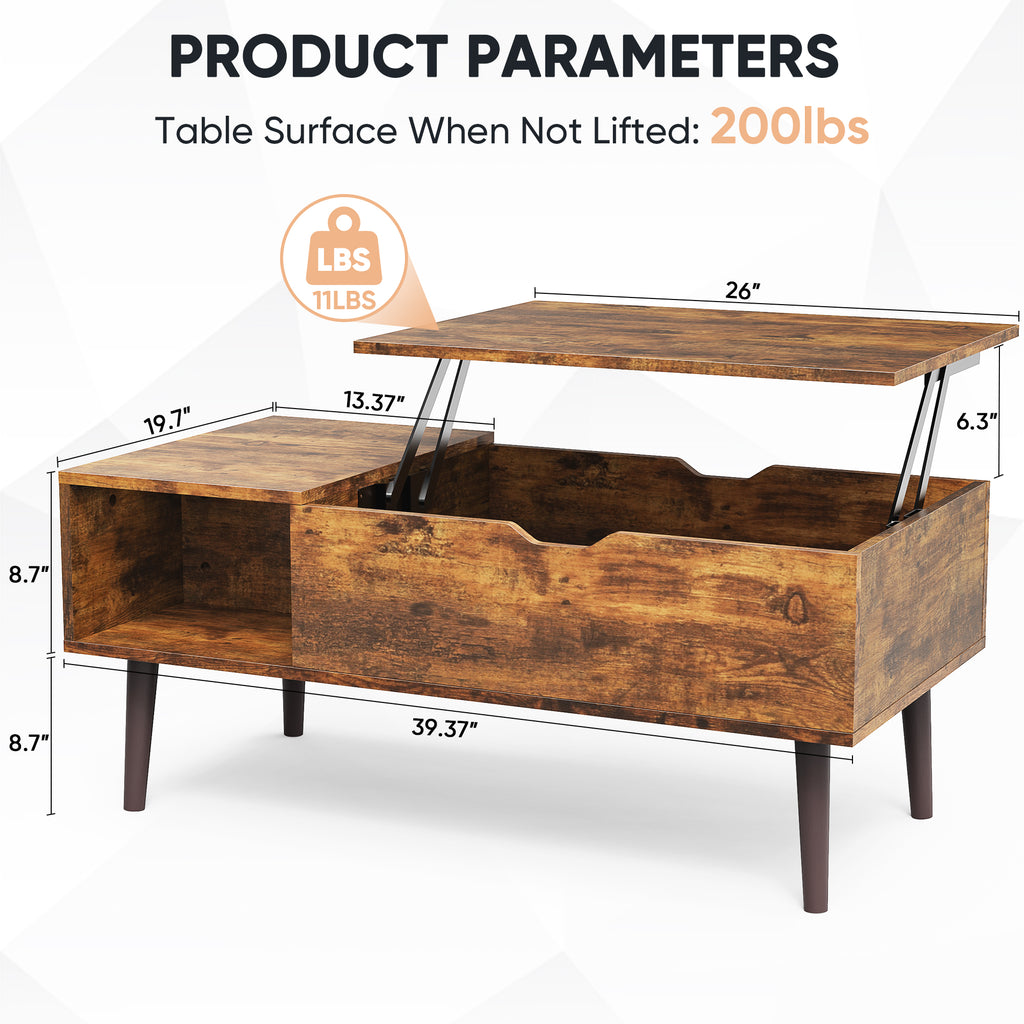 Lift Top Coffee Table – Smart Storage & Space-Saving Design